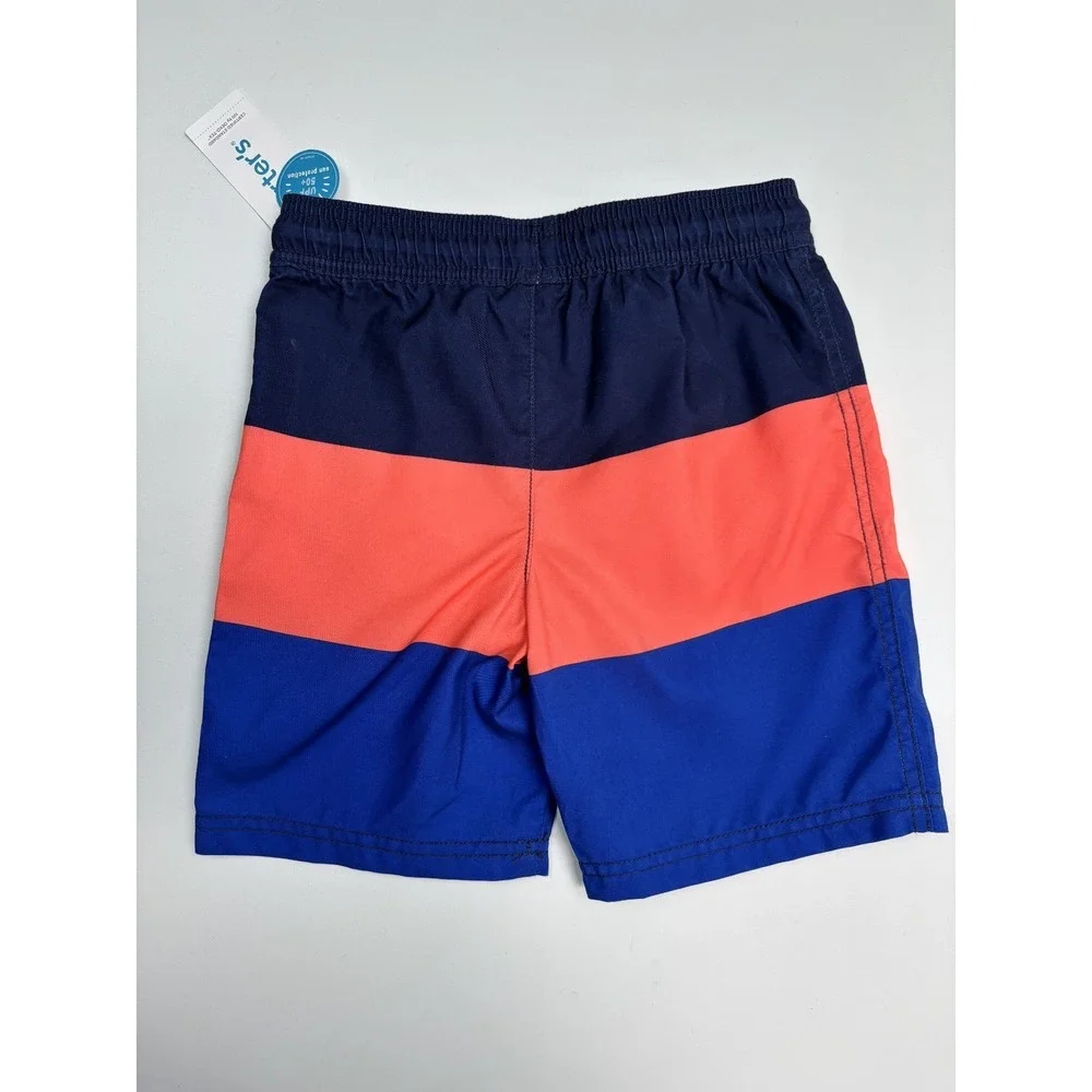 Carter's Swim Trunks Toddler Boy Shorts Blue Pink Black‎ 5T NWT- UPF50+
